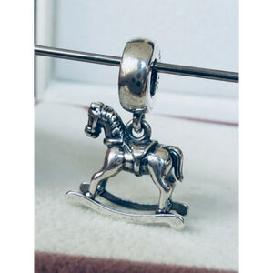 PANDORA Sterling Silver 925 791413 Rocking Horse Dangle Charm